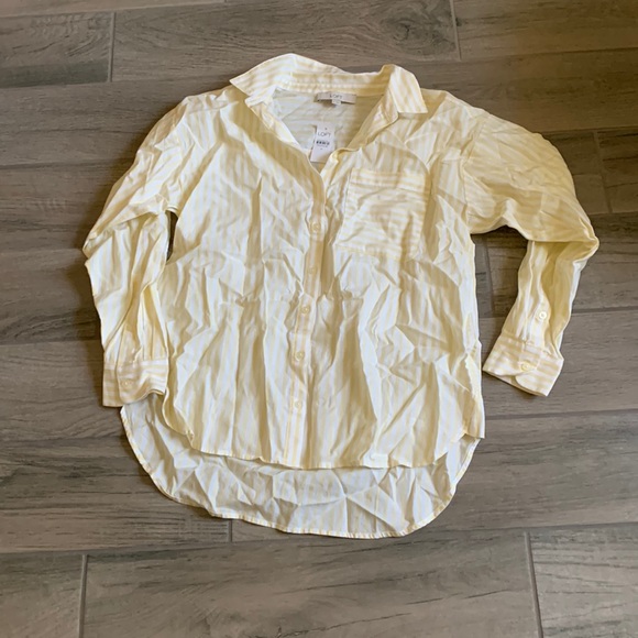 Loft yellow stripe button up - Picture 1 of 4